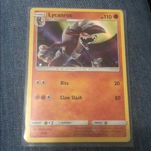 Pokémon cards rockruff and lycanroc